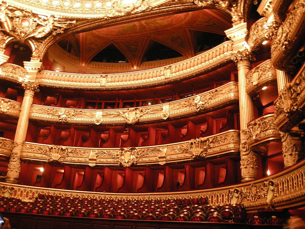 Paris Opera 05 Italian Style Horseshoe-shaped Auditorium Has Red Velvet Seats La Grande Salle 